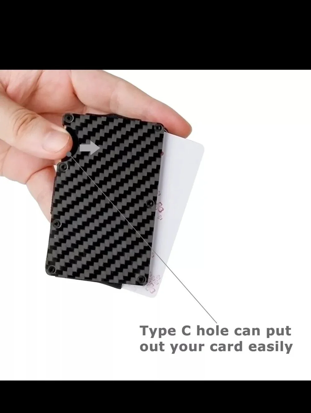 Mens RFid carbon fiber  credit card and money clip nwt